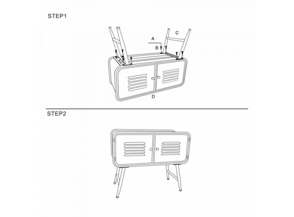 Çifti i tavolinave të stilit industrial për dhomën e ndenjes Dizajn modern në Hekur - Cuna