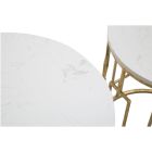 Çifti i tavolinave të rrumbullakëta të kafesë me strukturë hekuri - Marmolo Viadurini