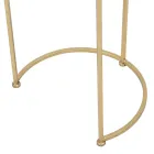 Çifti i tavolinave të rrumbullakëta të kafesë në qelq dhe hekur të artë - Avola Viadurini