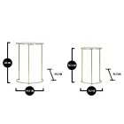 Çifti i tavolinave të rrumbullakëta të kafesë në qelq dhe hekur të artë - Avola Viadurini