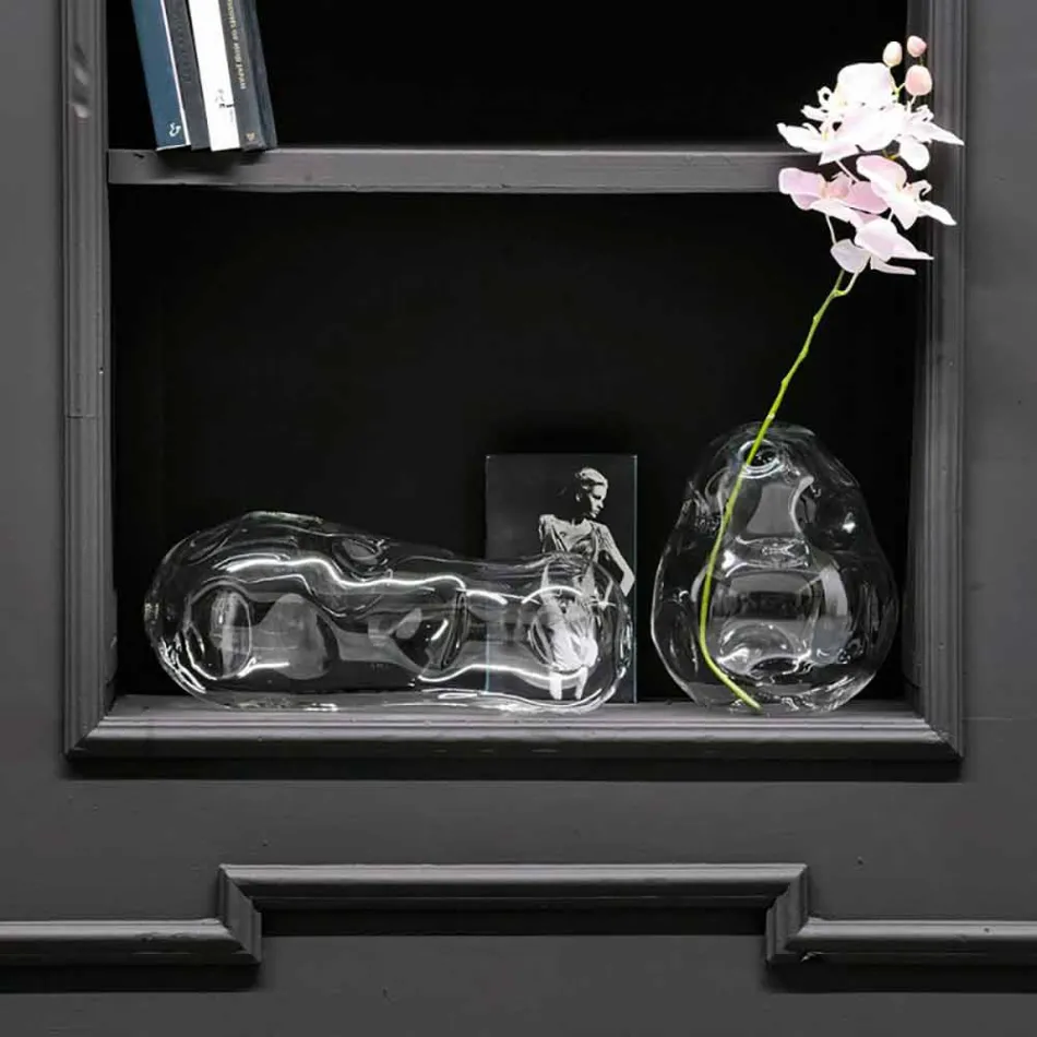 Çift vazo dekorative xhami në lulëzim, prodhuar në Itali - Pedro Viadurini