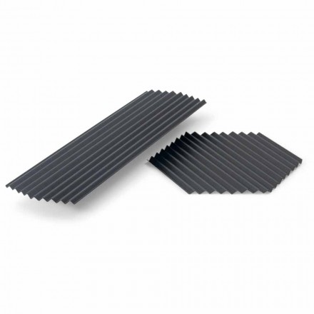 Çift tabakësh në dizajn modern çeliku të lakuar në të zezë ose të artë - Savona Viadurini