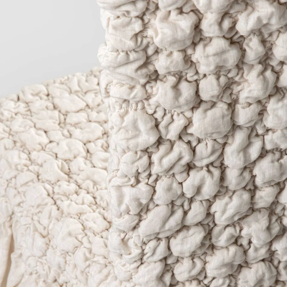 Mbulesa elegante karrige me mbështetëse për dhomën e ndenjes në Lino të Qëndisura - Panteo Viadurini