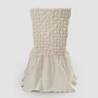 Mbulesa elegante karrige me mbështetëse për dhomën e ndenjes në Lino të Qëndisura - Panteo Viadurini