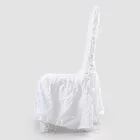 Mbulesa elegante karrige me mbështetëse për dhomën e ndenjes në Lino të Qëndisura - Panteo Viadurini