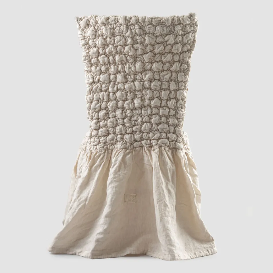 Mbulesa elegante karrige me mbështetëse për dhomën e ndenjes në Lino të Qëndisura - Panteo Viadurini