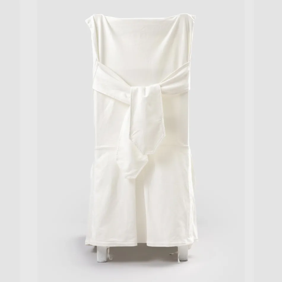 Mbulesa elegante e karriges për dhomën e ndenjes në ngjyrë pambuku me mbështetëse - Filippa Viadurini