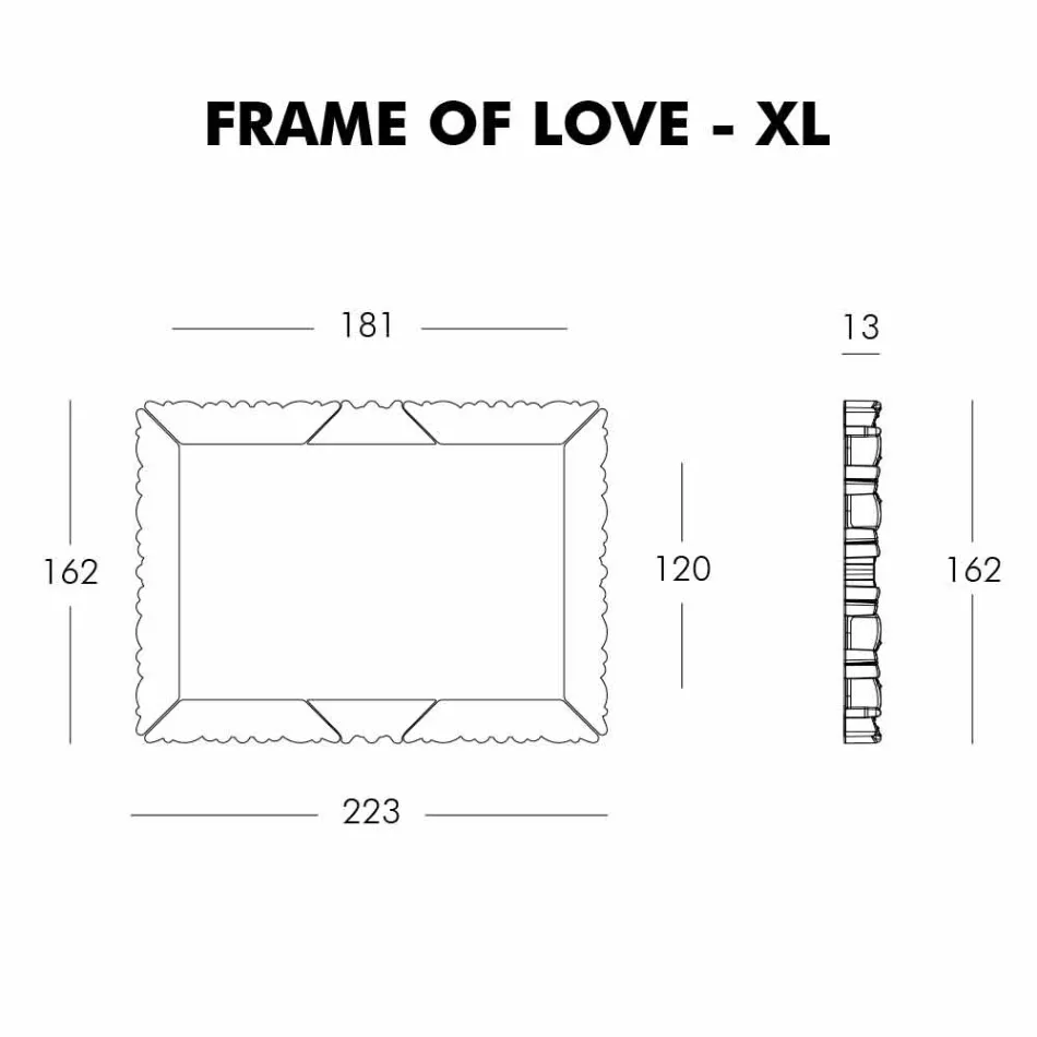 Kornizë dekorative muri Slide Frame Of Love prodhuar në Itali Viadurini