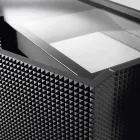 2 bufe ne ngjyre te zeze me 2 dyer dhe komodine e levizshme Flora Viadurini