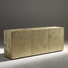 Bufe me 3 Dyer dhe 3 Rafte të Brendshme në Dru dhe MDF - Pesci Viadurini