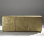 Bufe me 3 Dyer dhe 3 Rafte të Brendshme në Dru dhe MDF - Pesci Viadurini