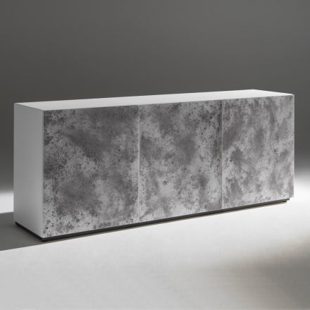 Bufe me 3 Dyer dhe 3 Rafte të Brendshme në Dru dhe MDF - Pesci Viadurini