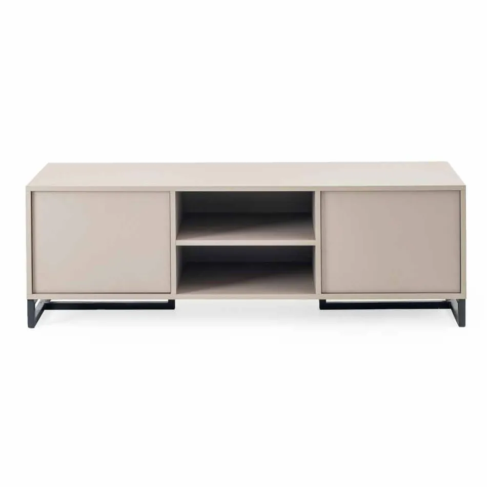 Sideboard modern i ulët në MDF dhe Metal Made in Italy - Rohan Viadurini