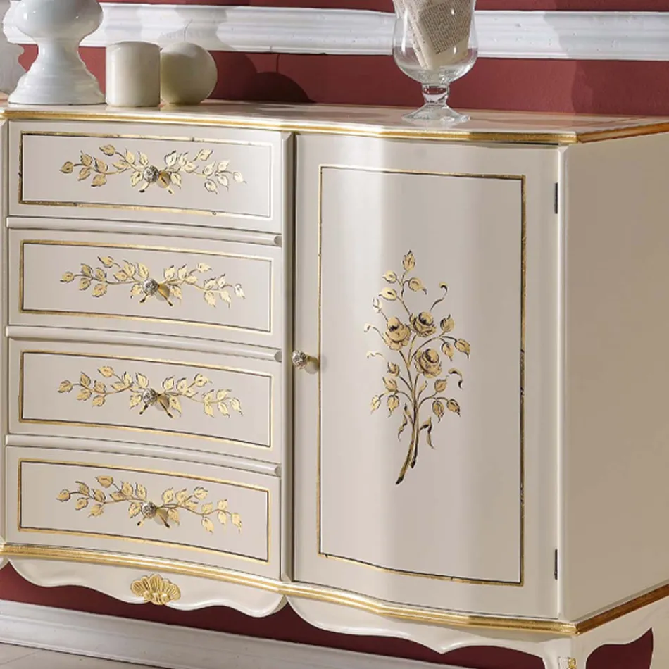 Kompleksi klasik prej druri me 2 dyer dhe 4 sirtarë Prodhuar në Itali - Windsor Viadurini