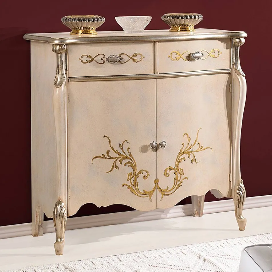 Kompleksi klasik prej druri i dhomës së ndenjes me shtresa të bëra në Itali - Ottaviano Viadurini