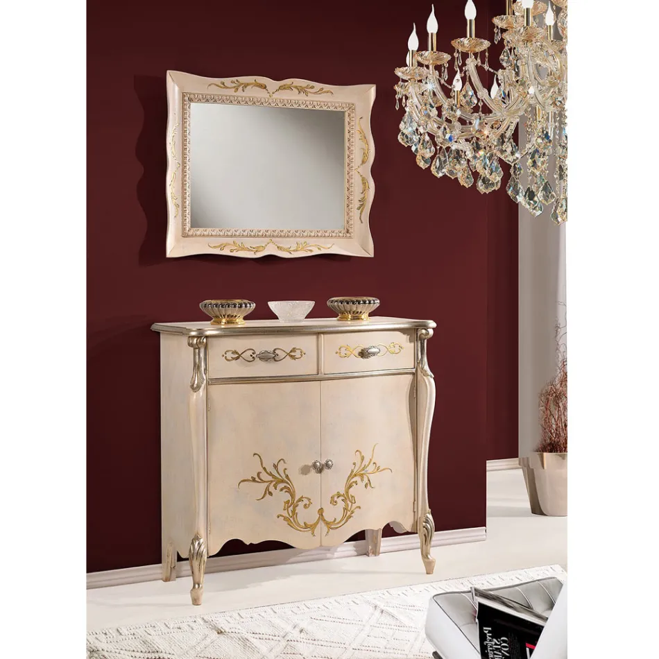 Kompleksi klasik prej druri i dhomës së ndenjes me shtresa të bëra në Itali - Ottaviano Viadurini