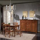 Tabela klasike në Tanganyika Wood me 6 sirtarë dhe 2 dyer Prodhuar në Itali - Bragi Viadurini