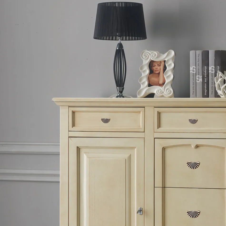 Kompleks klasik në dru Tanganica me 6 sirtarë dhe 2 dyer Prodhuar në Itali - Bragi Viadurini