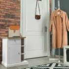 Tabela bufe me 1 derë, 1 sirtar dhe 3 ndarje të hapura Made in Italy - Hoder Viadurini