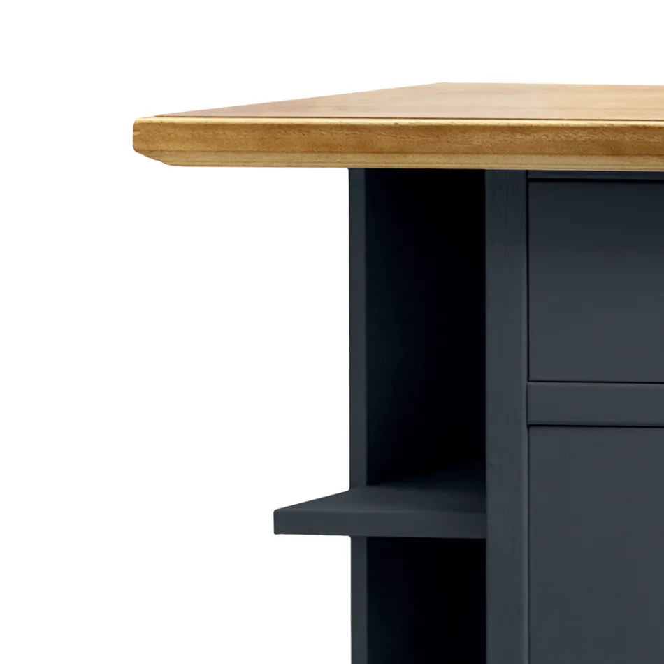 Tabela bufe me 1 derë, 1 sirtar dhe 3 ndarje të hapura Made in Italy - Hoder Viadurini