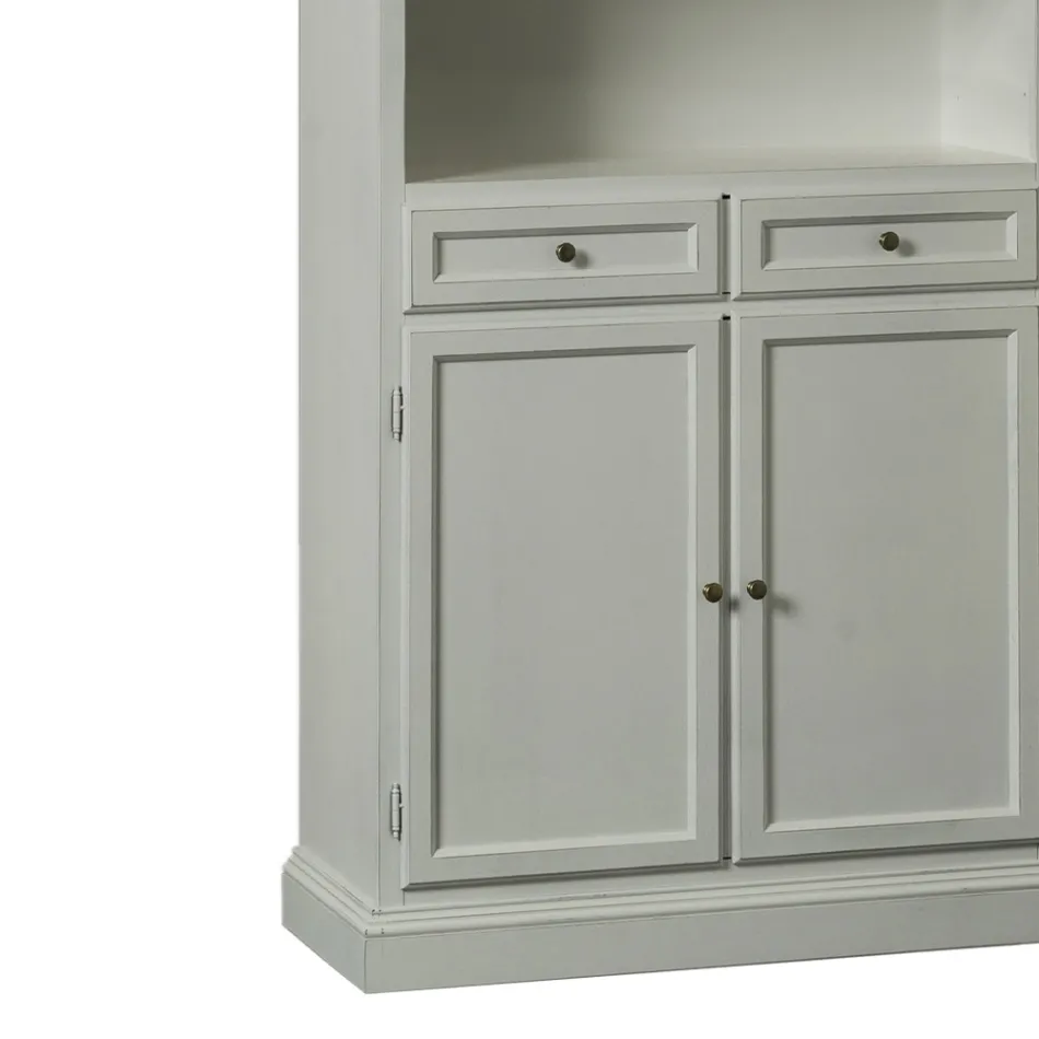 Tabela bufe me 2 dyer, 2 sirtarë dhe 2 rafte të hapura prodhuar në Itali - Camene Viadurini