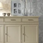 Tabela bufe me 3 dyer dhe 3 sirtarë në fildish të patinuar Prodhuar në Itali - Gleti Viadurini