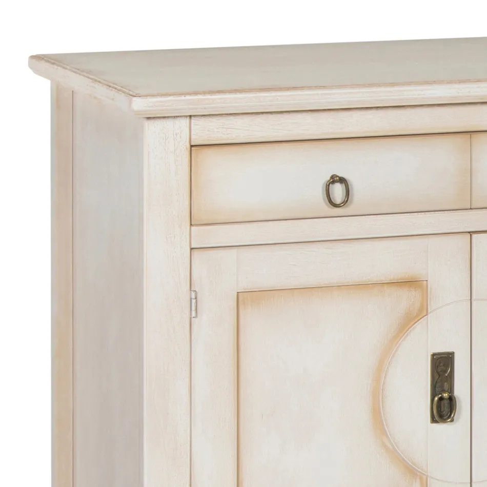 Tabela bufeje me 3 dyer dhe 3 sirtarë me dekorime të ndryshme Prodhuar në Itali - Ganesha Viadurini