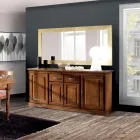 Komfesion me 4 Dyer dhe 2 Sirtarë në Bassano Wood Prodhuar në Itali - Tanit Viadurini