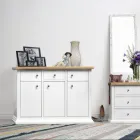 Tabela bufe me Strukturë në grimca druri të veshura me rimeso Prodhuar në Itali - Odino Viadurini