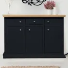 Tabela bufe me Strukturë në grimca druri të veshura me rimeso Prodhuar në Itali - Odino Viadurini