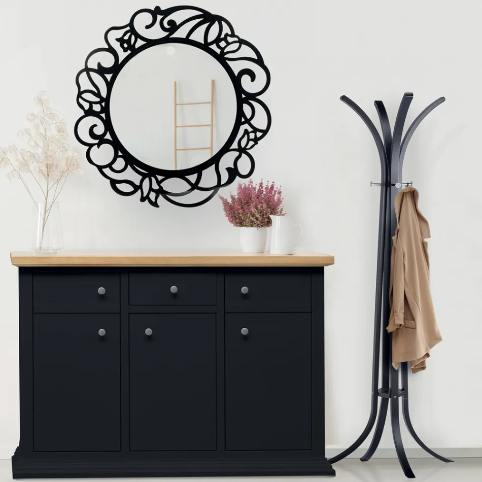 Tabela bufe me Strukturë në grimca druri të veshura me rimeso Prodhuar në Itali - Odino Viadurini