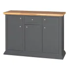 Tabela bufe me Strukturë në grimca druri të veshura me rimeso Prodhuar në Itali - Odino Viadurini