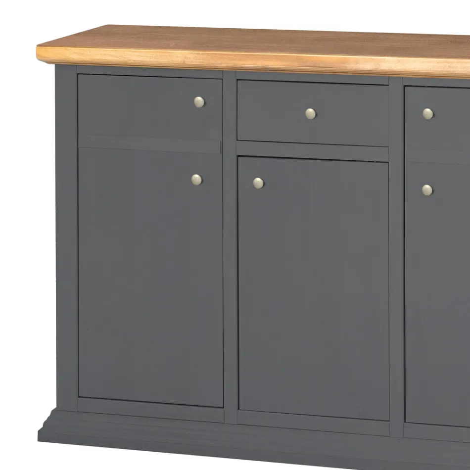 Tabela bufe me Strukturë në grimca druri të veshura me rimeso Prodhuar në Itali - Odino Viadurini