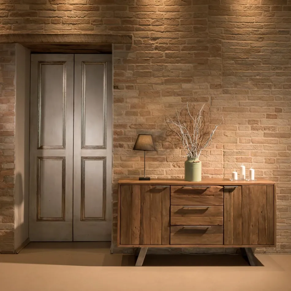 Kompleks me 2 dyer dhe 3 sirtarë në dru tropikal të ricikluar - rrëshqitje Viadurini