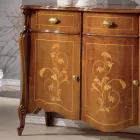 Kompleksi i dhomës së ndenjes në dru arre ose të bardhë Prodhuar në Itali - Ottaviano Viadurini