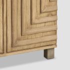 Bordi i dhomës së ndenjes në dru të shtresuar dhe të fortë me bazë metalike - Guia Viadurini