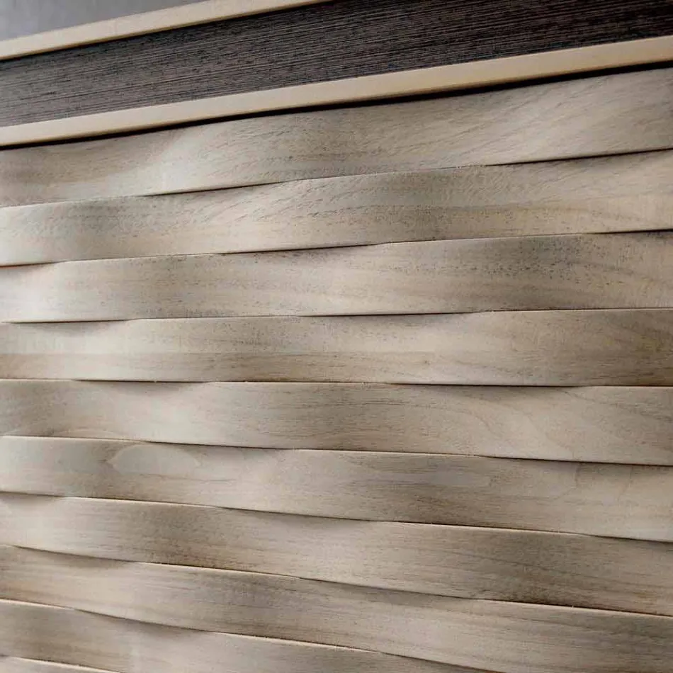 Dizajni modern i tryezës në dru të ngurtë, W192 x D 50 cm, Terezë Viadurini