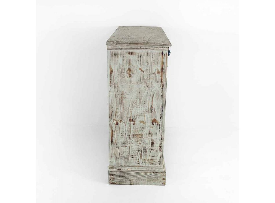 Dërrasa anësore e drurit të ngurtë me rafte të brendshme prodhuar në Itali - Pierrot Viadurini