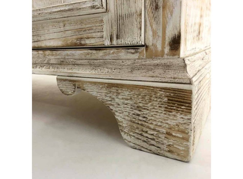 Dërrasa anësore e drurit të ngurtë me rafte të brendshme prodhuar në Itali - Pierrot Viadurini