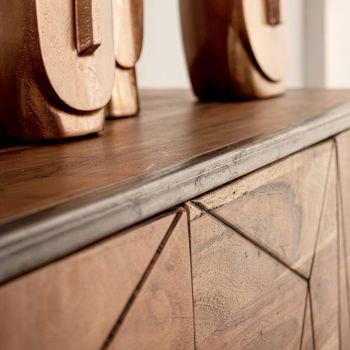 Bordea me dru akacia dhe çeliku me 3 ose 4 dyer Homemotion - Cristoforo