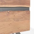 Dërrasë anësore në dru dhe çelik i pikturuar me dizajn modern Homemotion - Silvia Viadurini