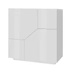 Bufe në dru melamine 3 dhoma dhe 2 rafte Prodhuar në Itali - Alyssa Viadurini