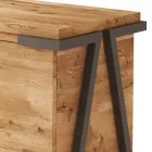 Tabela në dru lisi dhe metal me 2 dyer dhe ndarje të hapur Prodhuar në Itali - Jennifer Viadurini