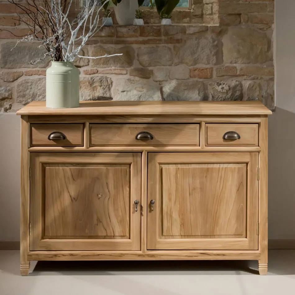 Bufe prej druri tik të fortë me 2 dyer dhe 3 sirtarë - Karate Viadurini