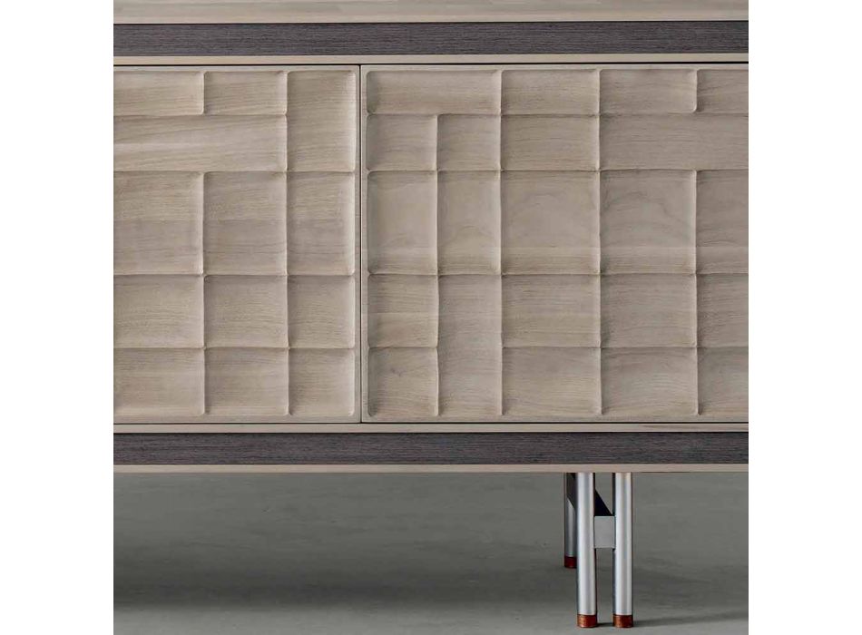Dizajni modern i tryezës me 3 dyer të forta druri Anna Viadurini