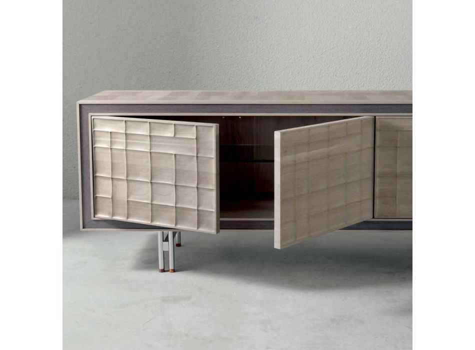 Dizajni modern i tryezës me 3 dyer të forta druri Anna Viadurini