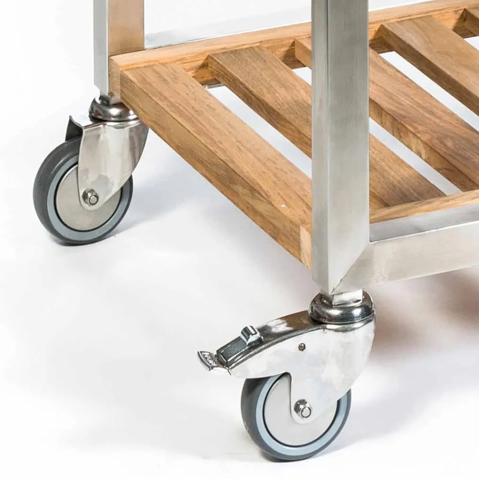 Kuzhina në natyrë në çelik dhe dru me Teppanyaki - Buoncalliope Viadurini