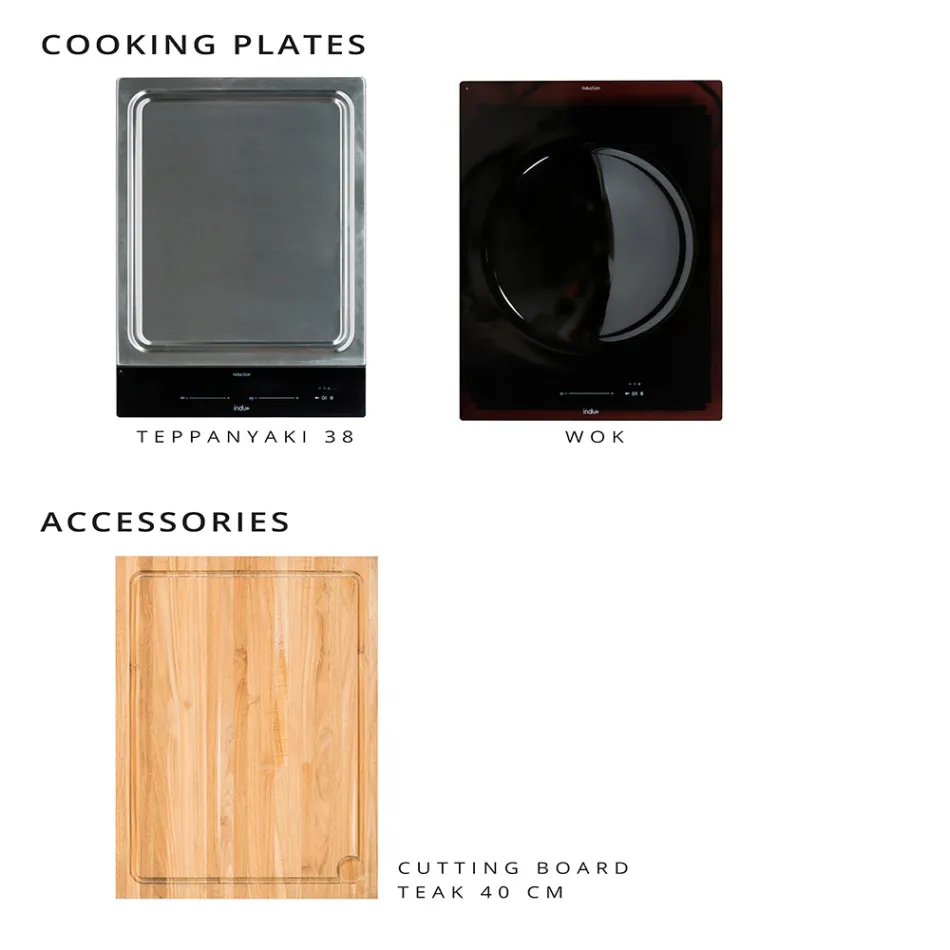 Kuzhina e jashtme 141x70x93 cm E punuar me dru tik dhe alumini - Stilosa Viadurini