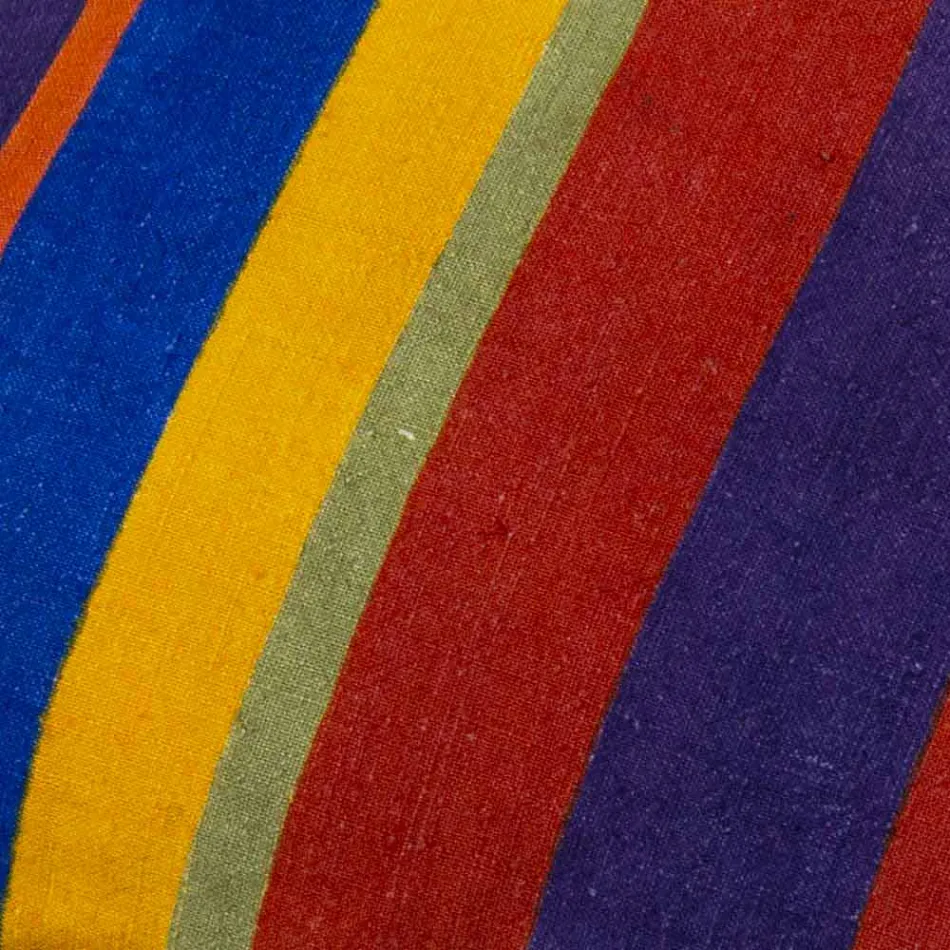 Jastëk i Artit Italian në Hemp pikturuar dhe Pije dorë Unique Pije - Markat Viadurini