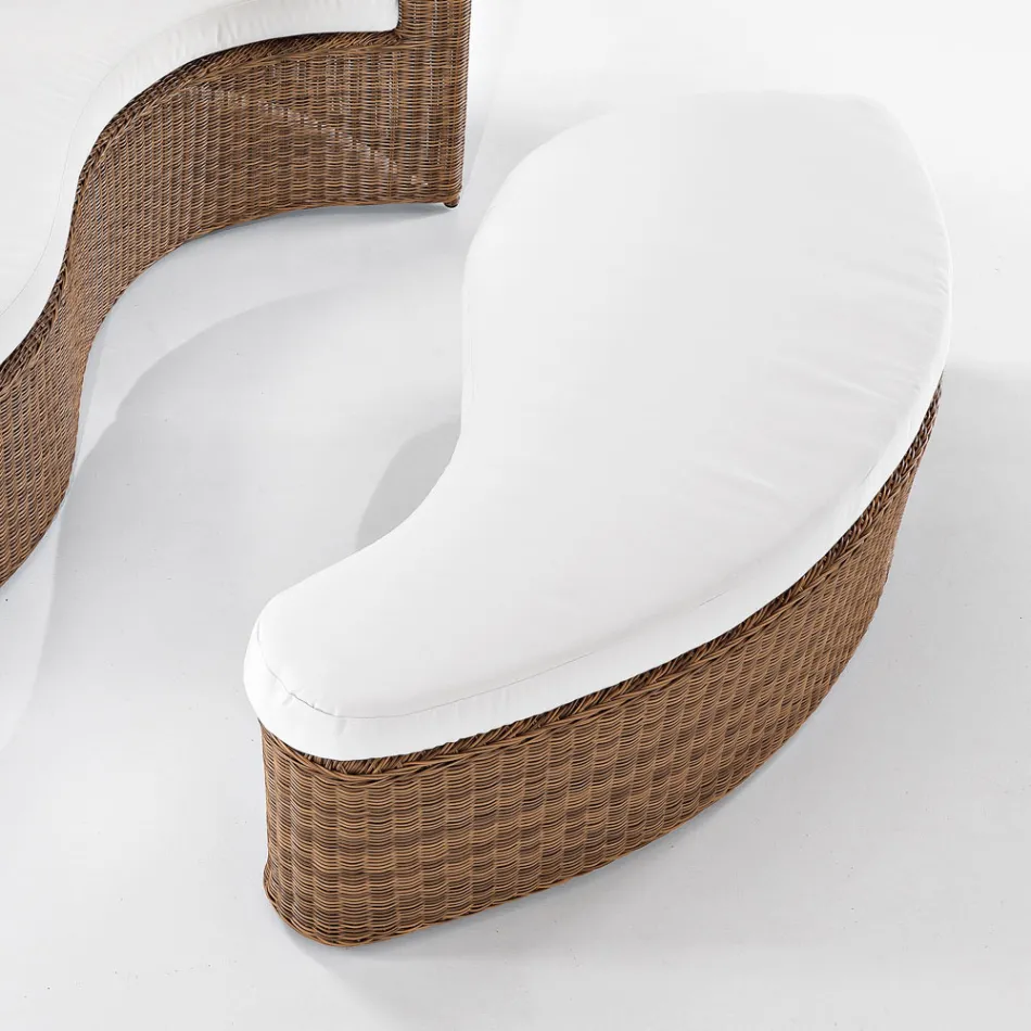 Garden Daybad në Polyrattan Fiber 2 Elements - Woman Viadurini